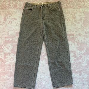 Universal Thread Gray and Tan Leopard Jeans